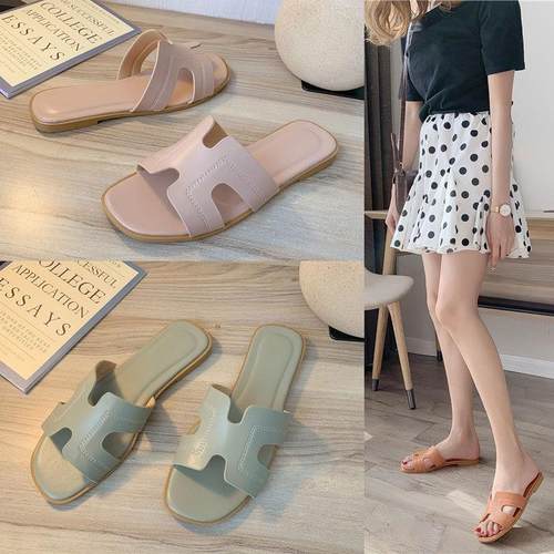 beach Slippers women fashion wear flat sandals lady 沙滩拖鞋
