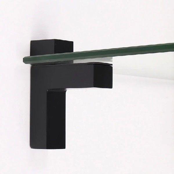 Glass Shelf Brackets Wall Mount Metal Adjustable L Shape