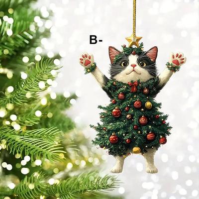 Christmas Tree Cat Decorations Holiday Tree Costume Kitten
