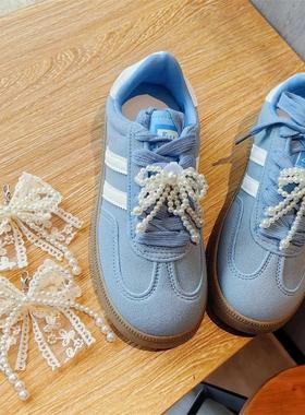Fashion Lace pearl bow Shoe laces Charms for Sneakers Decora