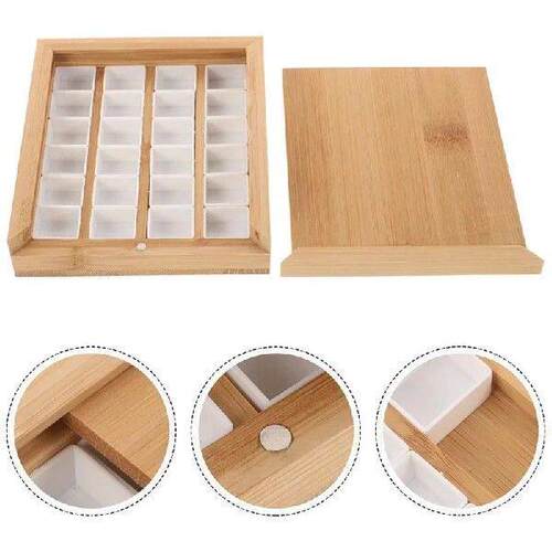 【Limited Time Offer】Wooden Watercolor Palette Box With
