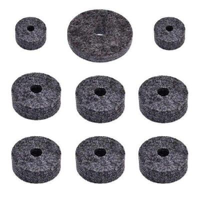 18 Pieces/set Drum Cymbal Soft Round Felt Pad Wing Nut
