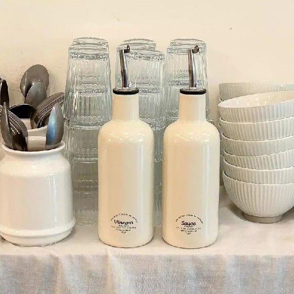 Kitchen Ceramic Soy Sauce Vinegar Bottle Replacement Bottle