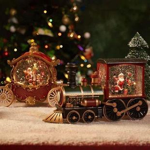 Christmas Snowman Gift Eve Cryst Santa Train Claus