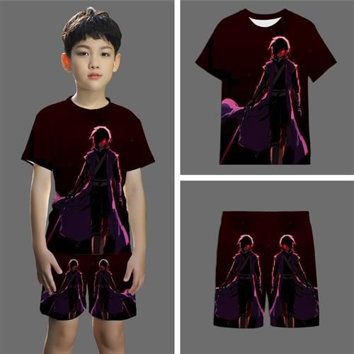 新款男生套装夏季潮流 衣服韩版短袖T恤2023新款衣服帅气男装一套