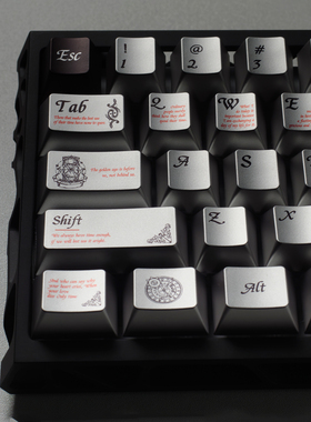 womier时间金属个性银色pbt质感键帽68-87狼蛛机械键盘键帽客制化