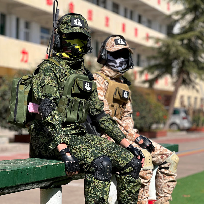 儿童特种兵战术迷彩服训练套装长袖男童幼儿园女孩户外军训表演服