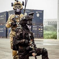 純棉兒童迷彩服套裝男戶外戰(zhàn)術(shù)夏令營特種兵軍訓(xùn)表演長袖演出服女