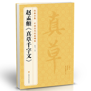 中国历代经典 行书字帖 书法爱好者参考书 真草千字文 全集 放大练字版 碑帖 原碑帖小楷书毛笔书法 经典 赵孟頫