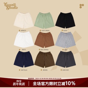 休闲运动短裤 宽松慵懒风抽绳裤 女五分裤 2025新款 子 夏季 Guozii美式