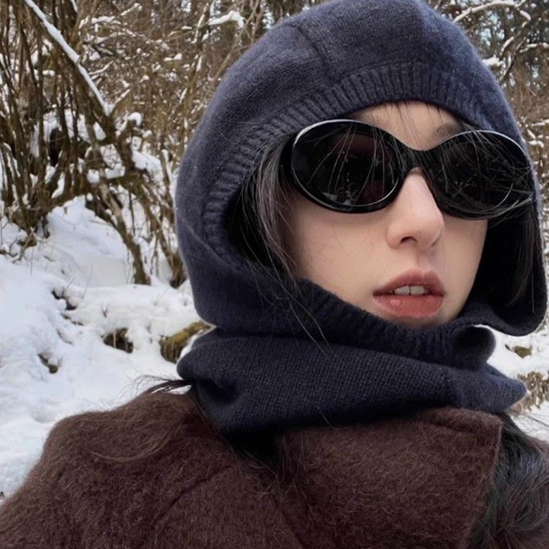 雪地雪山护目椭圆复古大框女墨镜UV400抗疲劳街拍网红太阳平光镜