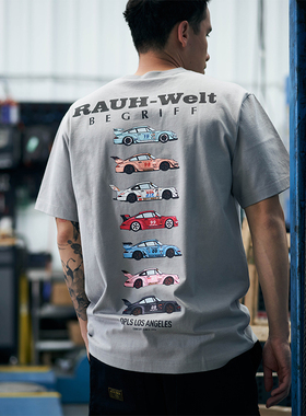 RWB-DPLS经典款七个小汽车短袖印花T恤青春潮酷流行圆领时尚男女
