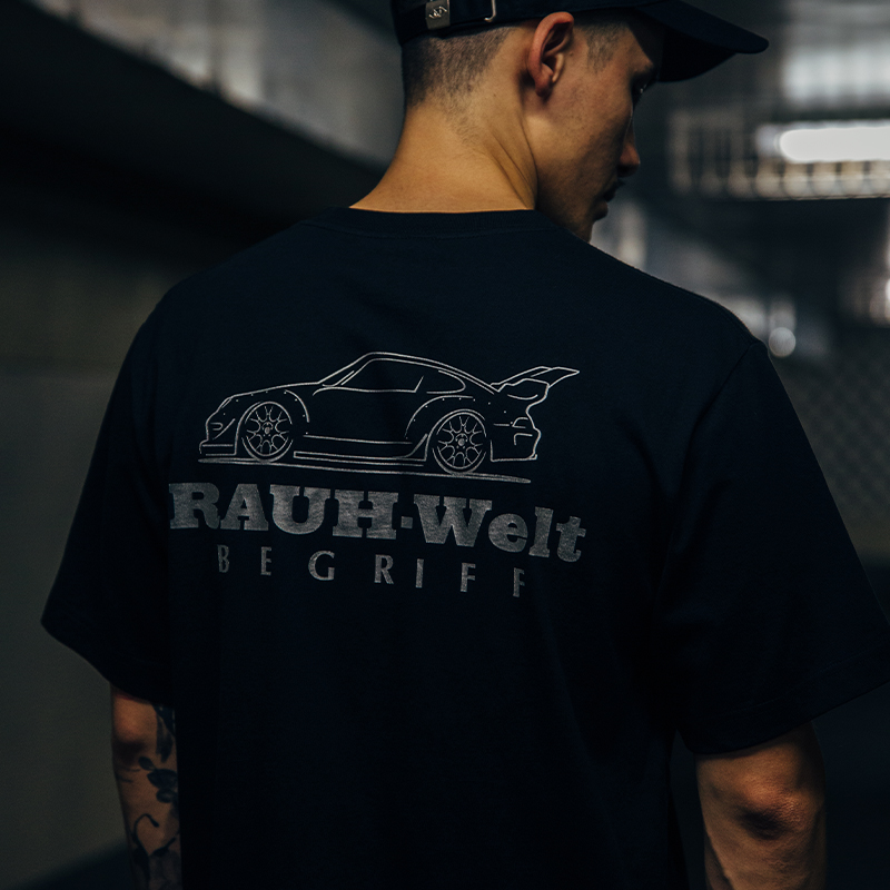 RWBXDPLS赛车银标印花潮男女短袖