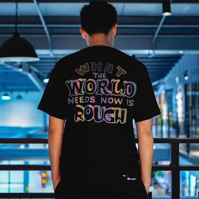 RWBXDPLS休闲男女反光印花T恤