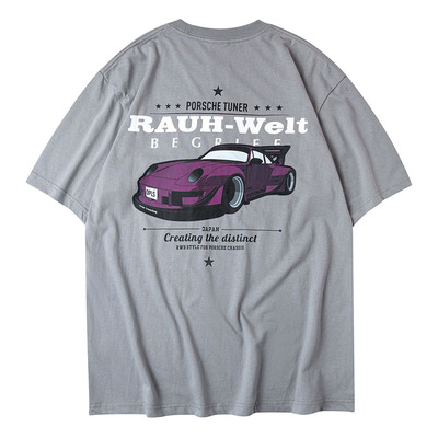 RWBXDPLS潮酷改装车印花男女短袖