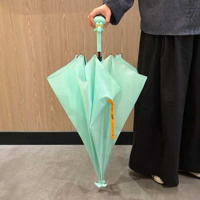 章鱼哥雨伞长柄伞女生高颜值儿童伞卡通耐用2026新款创意通勤户外