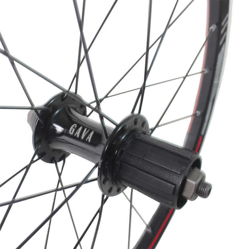 20寸小轮径自行车轮组前74mm轮毂折叠车406培林快拆变速前后轮组