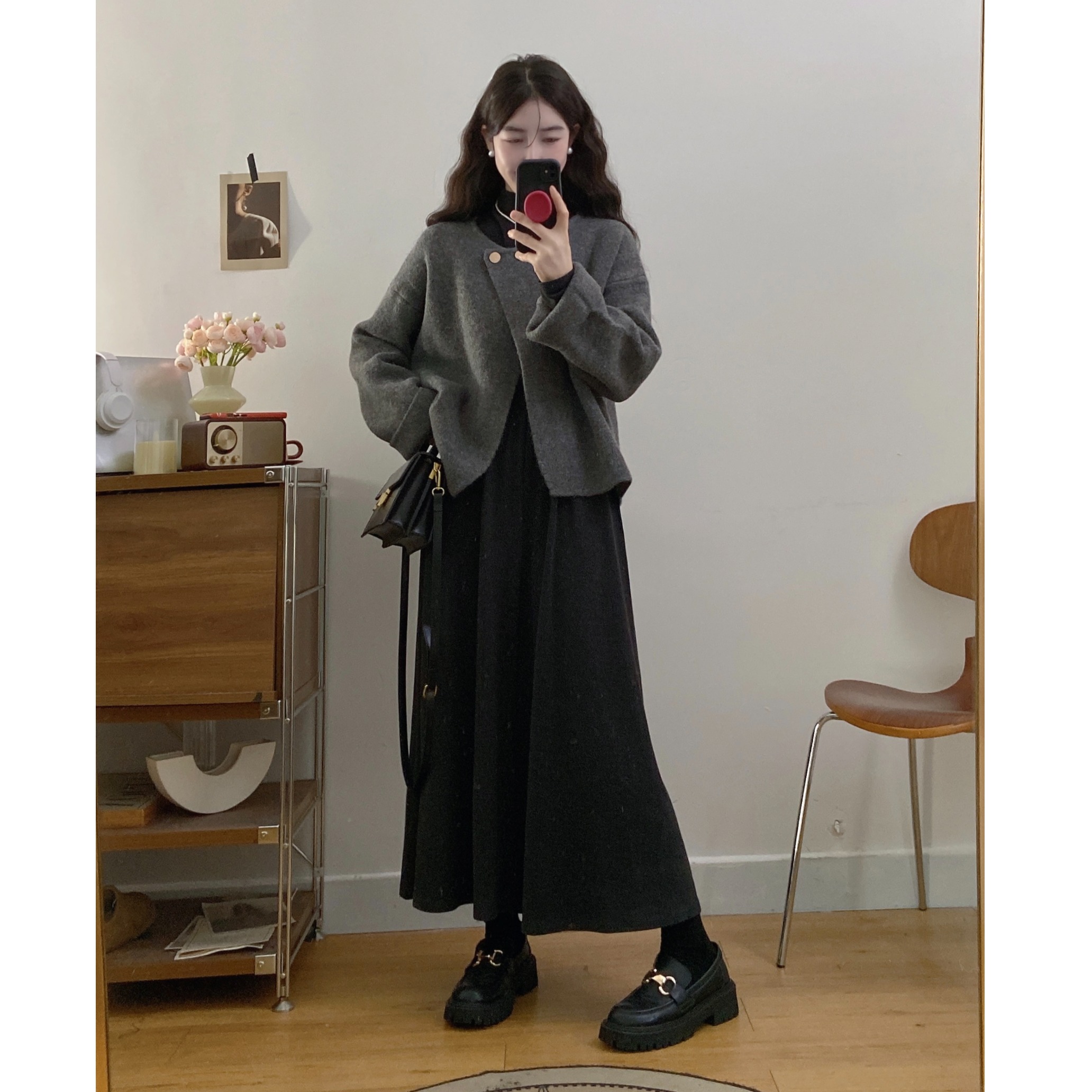 大码女装胖mm大方得体套装裙子早秋减龄一整套穿搭漂亮独特两件套