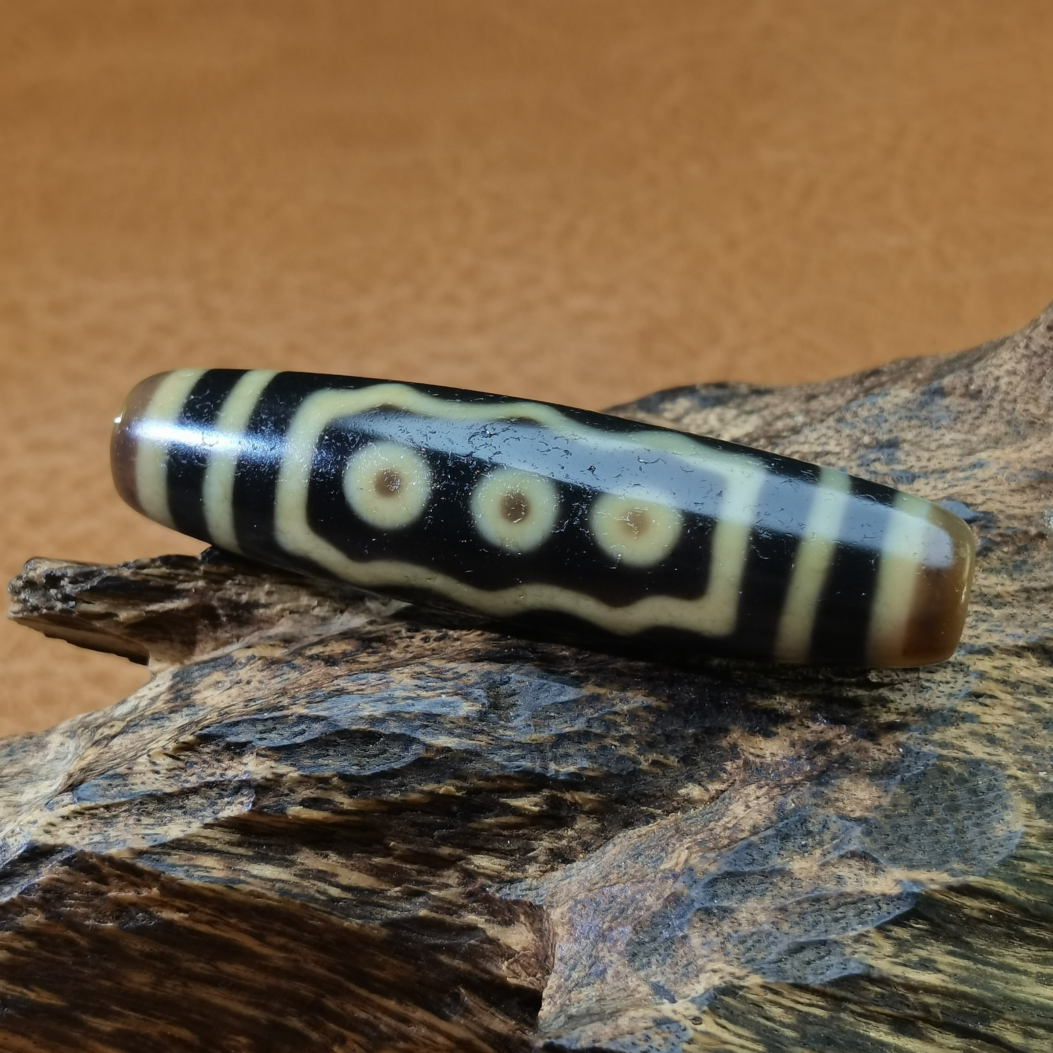 藏区流转至纯系列老糯油润宝盖七眼天珠玛瑙玉髓珠藏式锁骨链配饰