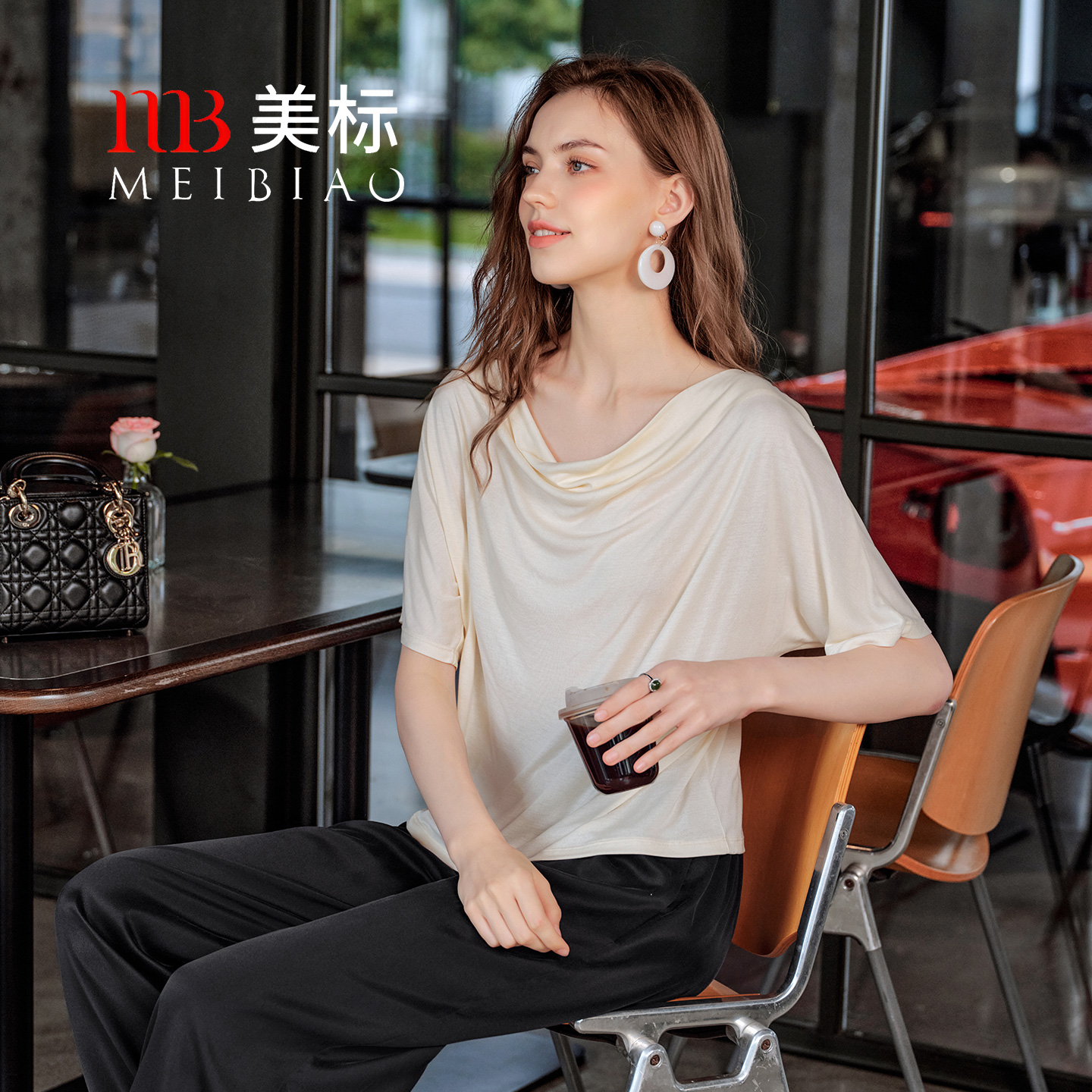 美标女士真丝短袖上衣