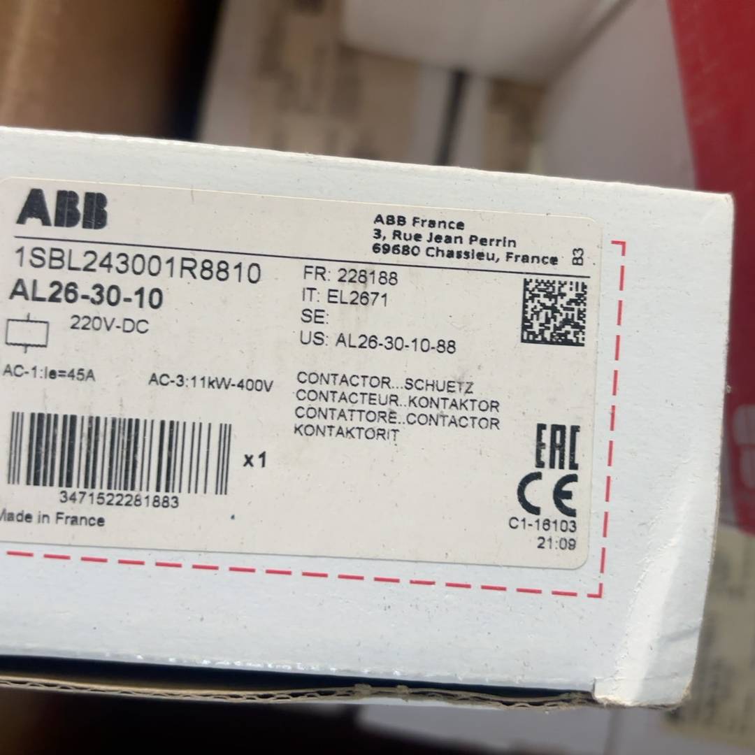 [议价]全新ABB直流接触器 AL26-30-10 220V-DC