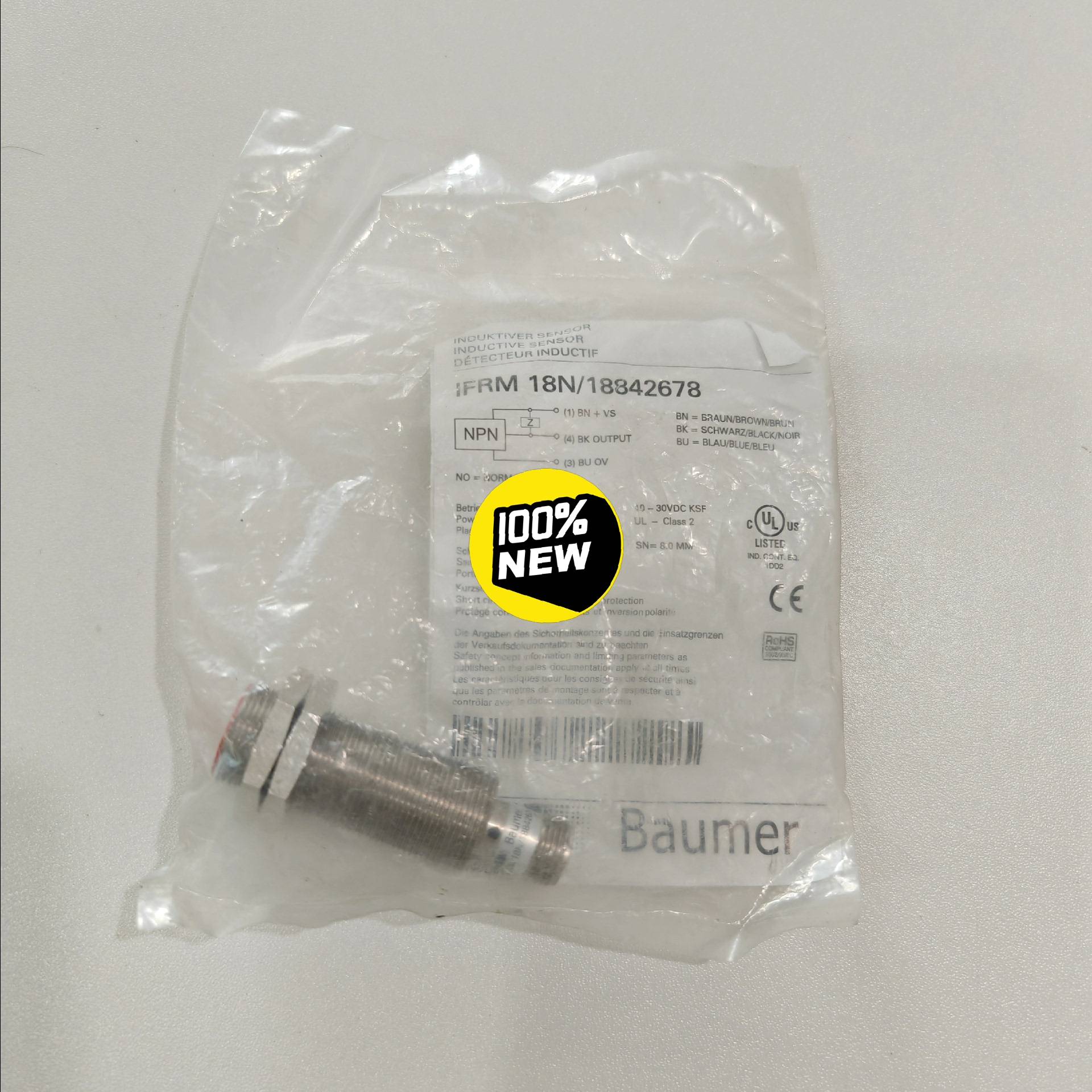 [议价]正品保盟BAUMER接近传感器IM 18N/188426