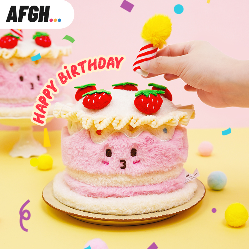 正版AFGH原创IP创意毛绒蛋糕玩偶