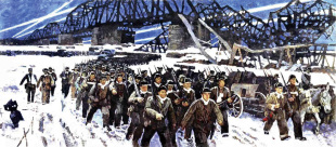 抗美援朝油画 跨过鸭绿江 革命历史油画系列 抗美援朝系列油画