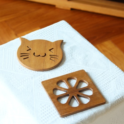 木质镂空隔热垫小钟名木环保