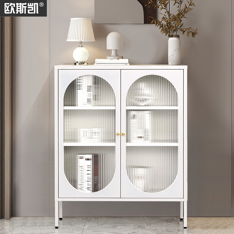 铁艺餐边柜零甲醛轻奢长虹玻璃