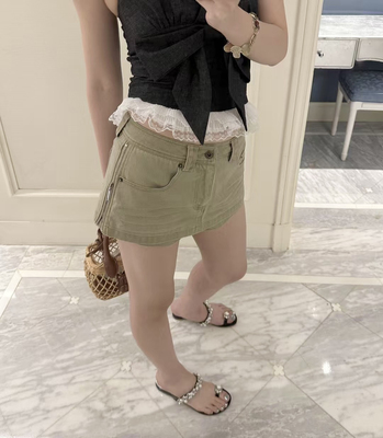 DAKUANGA 热辣出街 简约风卡其半身裙裤防走光百搭A字休闲短裤女