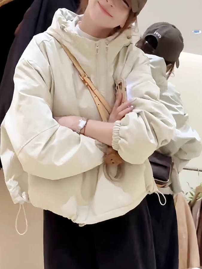 韩国小个子短款冲锋衣外套女士2025秋季宽松显瘦流行爆款高级夹克