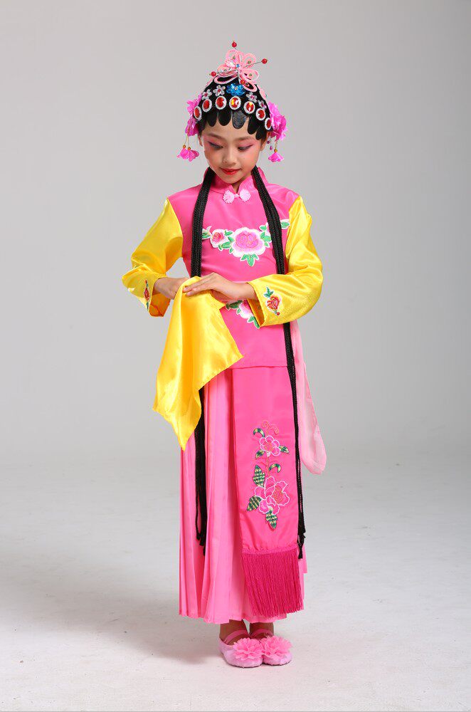 新六一幼儿京剧戏曲舞蹈演出服梨园小花旦戏服青衣童俏花旦红娘表