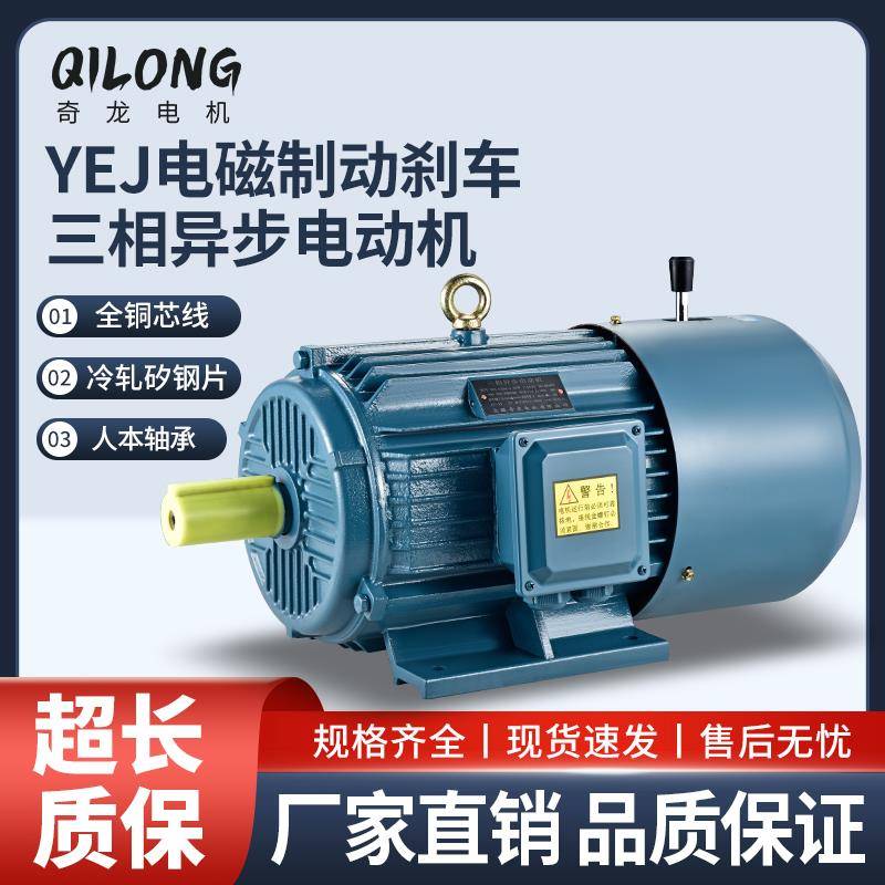 电机YEJ2100L2-4 3KW/YEJ2-112M-4 4KW刹车电机电磁制动三相电机
