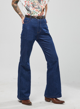 PUBLIC RADIO｜70S西部美学经典单宁牛仔喇叭裤 伍德斯托克音乐节