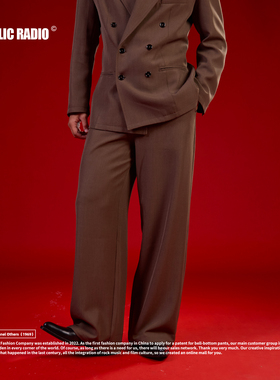 PUBLIC RADIO | HONGKONG90S澳洲进口羊绒高档廓形宽松复古西裤