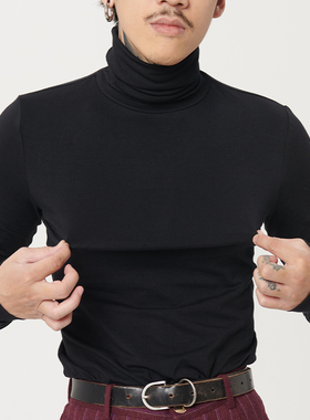 PUBLIC RADIO｜美式复古羊绒保暖内衣高领秋冬长袖男女弹性朋克