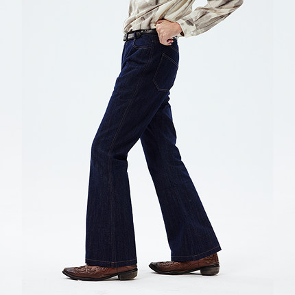PUBLIC RADIO｜美式复古60S经典传统单宁原牛重磅牛仔西部喇叭裤