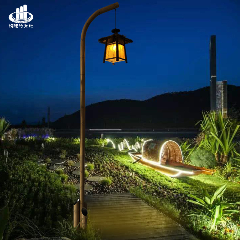 led仿竹路灯户外装饰发光竹子灯