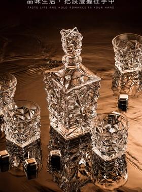 empty bottle of wisky glass. Empty glass bottles of red win