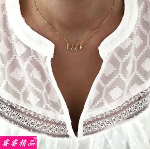 New clavicle cain Englis letter LOVE pendant necklaces项链