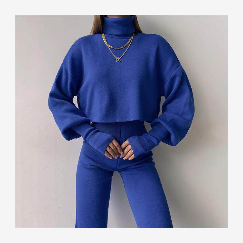 欧美休闲卫衣长裤2套装女 Hoodie Pullover Pants Set Suit Women