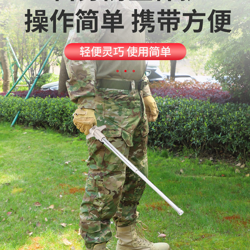 户外安保用品三节棍可折叠伸缩甩棍实心挡刀便携合金甩棍厂家