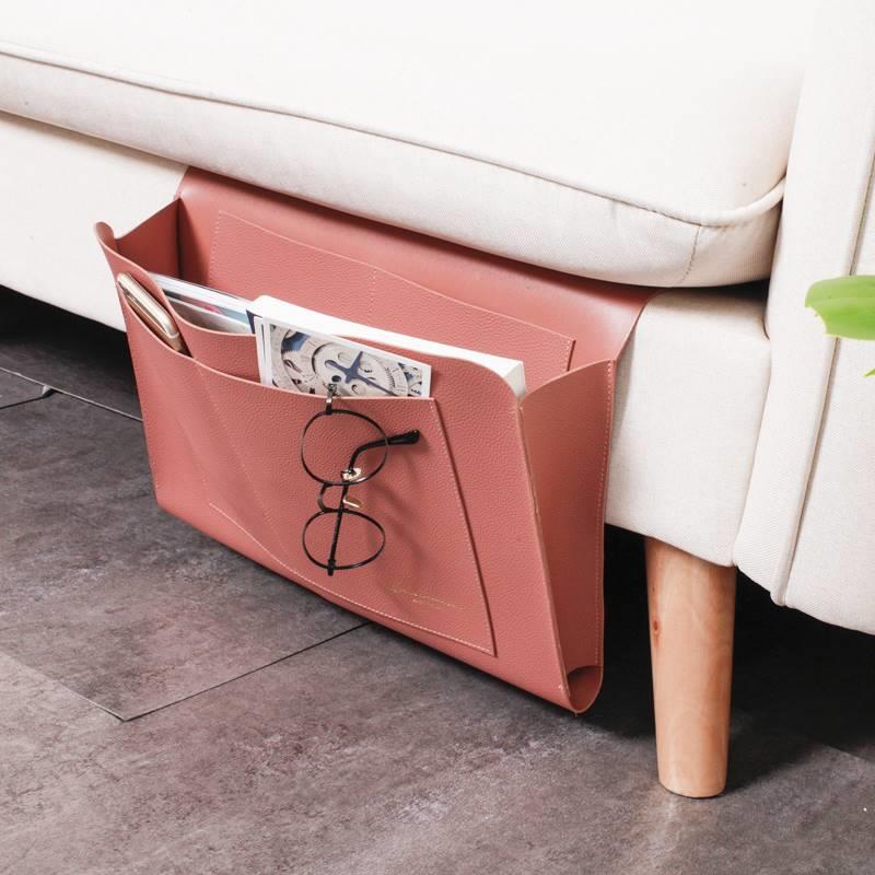 MZao室床边记本包数挂袋沙发皮革码收纳麻造北欧简约寝笔卧室床头