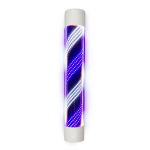 LED理发店紫色螺旋纹美发转灯