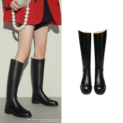 DEAL得乐品牌瘦腿仪仗马靴M2A47104 时尚骑士长筒英伦时装女靴