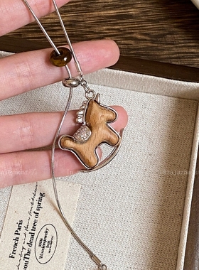 。美拉德虎眼石项链女2025新款秋冬叠戴配饰冬天配大衣的精致毛衣