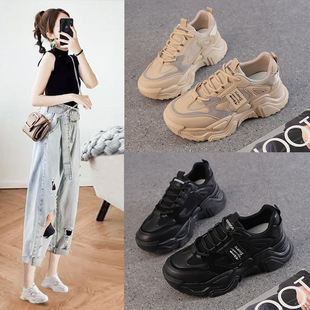 休闲流行新款温州女款爆款2025年今年运动老爹鞋女鞋子秋冬款轻便
