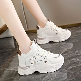 女厚底跑步不累脚小白运动鞋 ins潮内增高鞋 老爹鞋 春秋季 2025新款