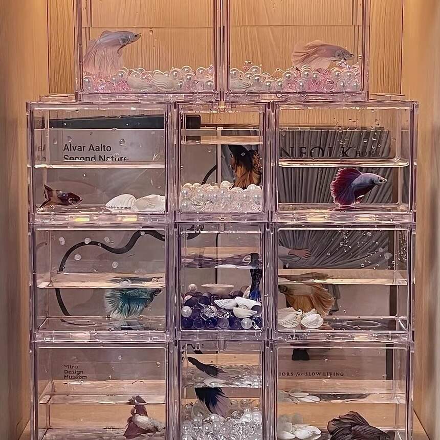 亚克力新品新款斗鱼适用小桌面缸